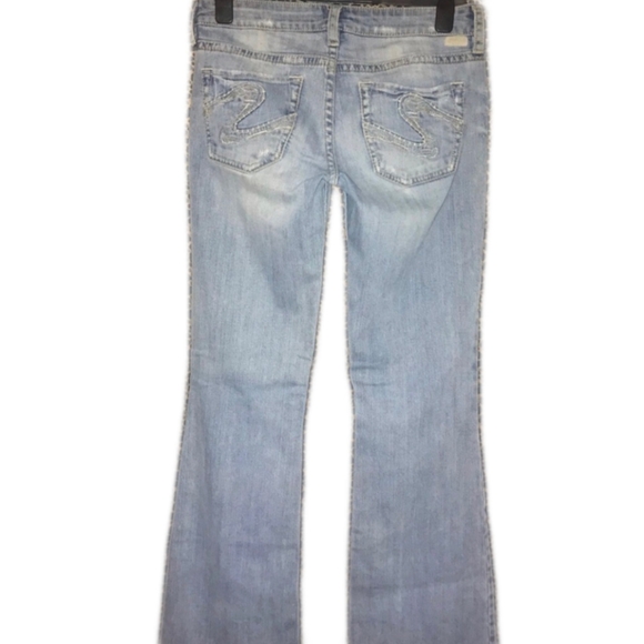 Y2K SILVER LOLA LIGHT WASH LOW WAIST JEANS - Picture 2 of 8